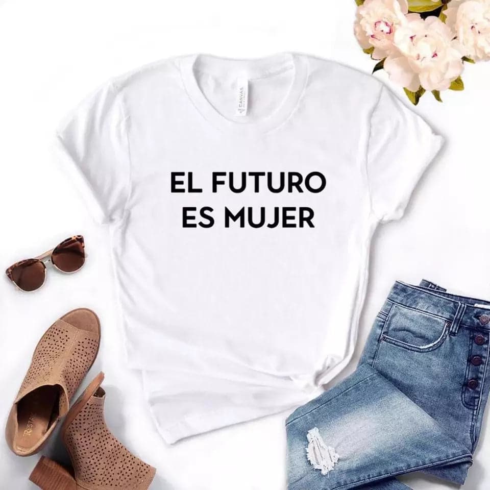 Camisa estampada tipo T-shirt El futuro es mujer — foto 3