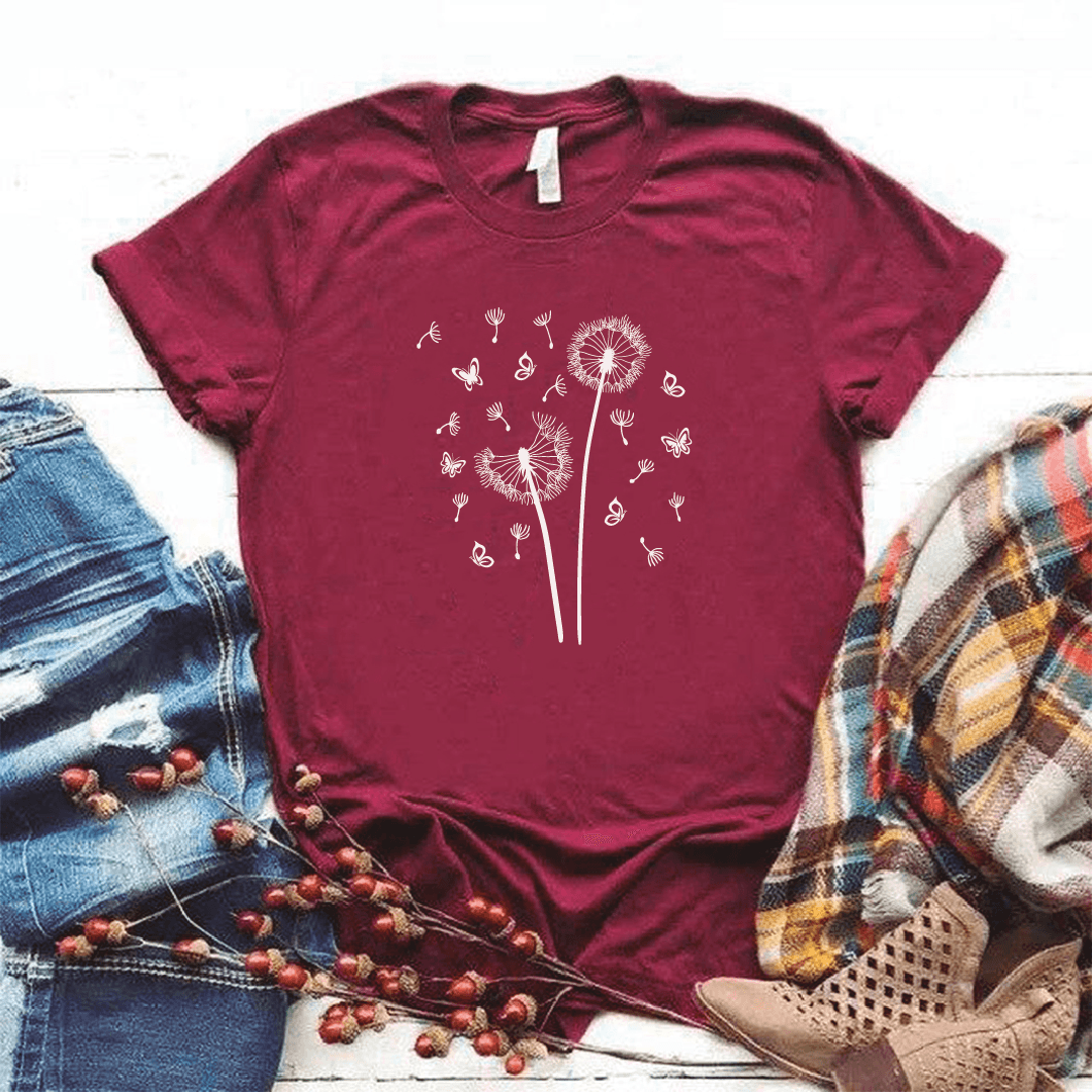 Camiseta estampada tipo T-shirt 2 DIENTE DE LEON CON MARIPOSITAS — foto 7