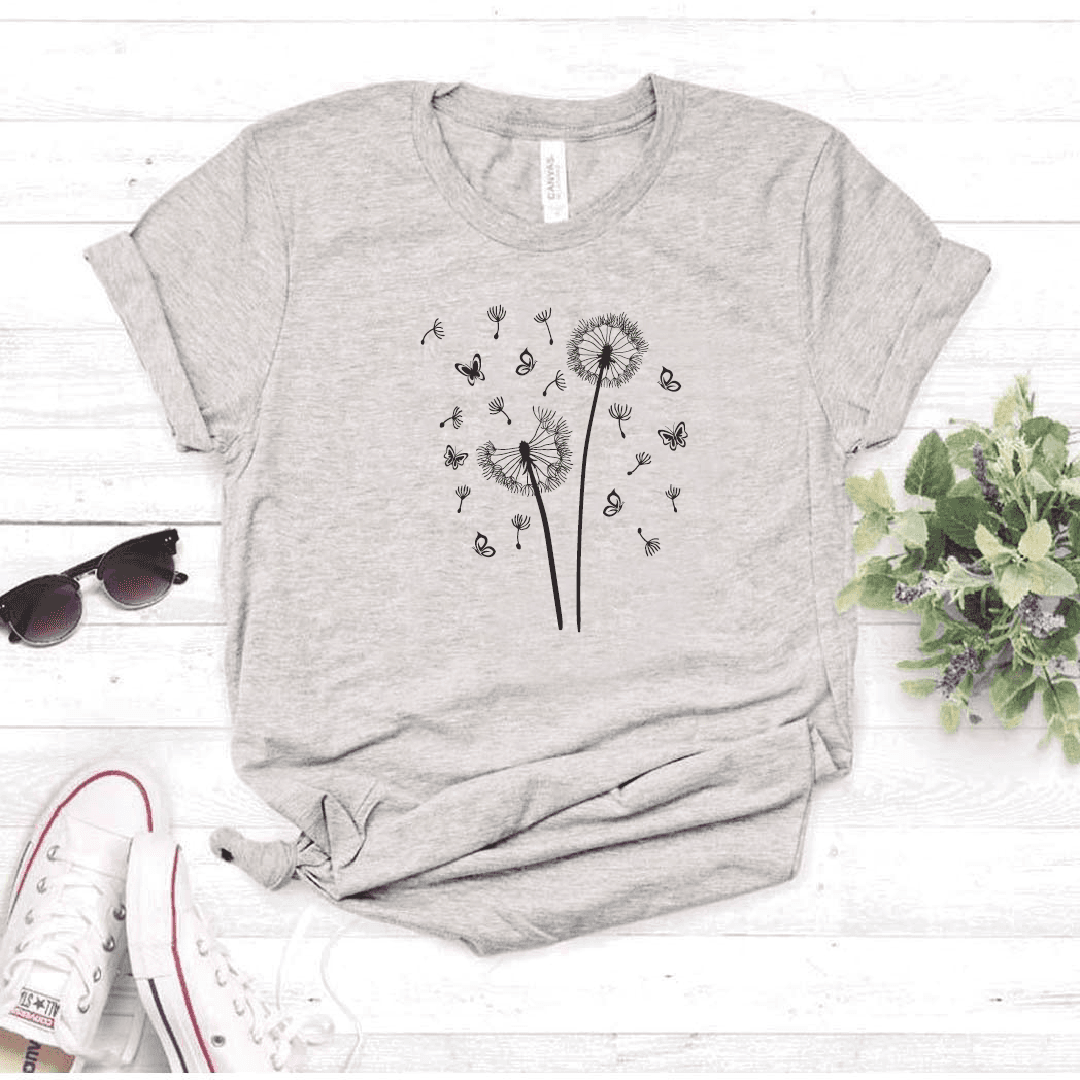 Camiseta estampada tipo T-shirt 2 DIENTE DE LEON CON MARIPOSITAS — foto 5