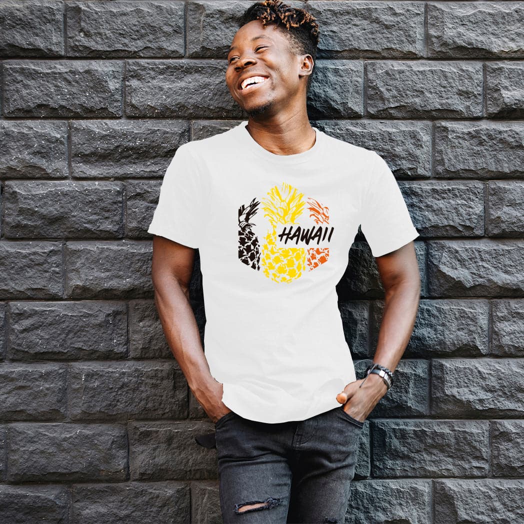 Camisa estampada para hombre tipo T-Shirt Hawai piña — foto 1