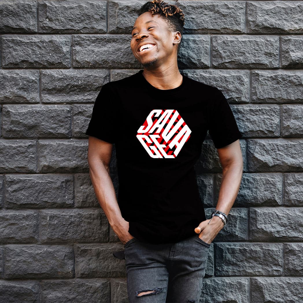 Camisa estampada para hombre tipo T-Shirt Savage cubo — foto 2