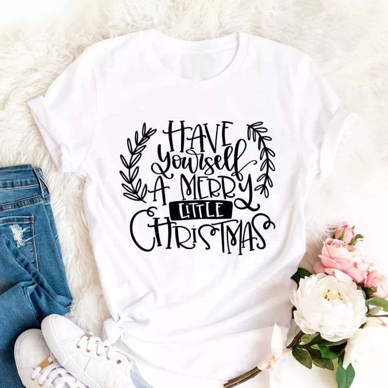 Camiseta estampada T-shirt Have yourself a merry little Christmas — foto 1