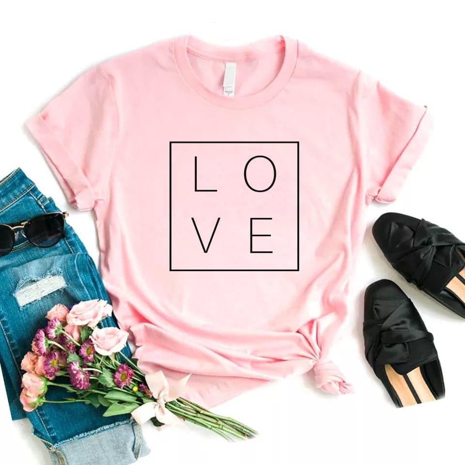 Camiseta estampada tipo T-shirt LOVE CUADRADO — foto 2