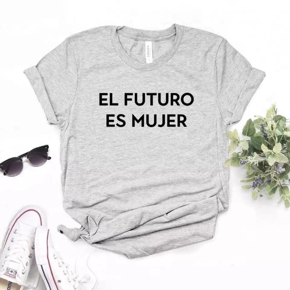 Camisa estampada tipo T-shirt El futuro es mujer — foto 1
