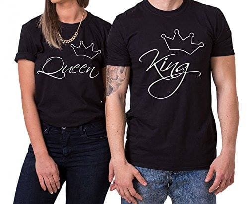 Camiseta estampada T-shirt de pareja King Y Queen — foto 1