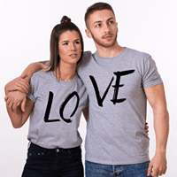 Camiseta estampada T-shirt Pareja Love — foto 1