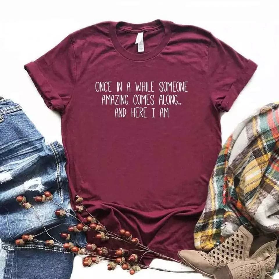 Camisetas estampada tipo T-shirt ONCE IN A WHILE SOMEONE — foto 5