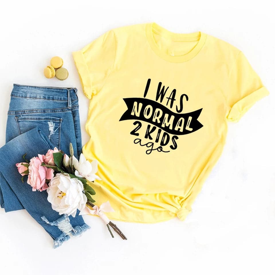 Camiseta estampada T-shirt I was normal 2 kids ago — foto 4