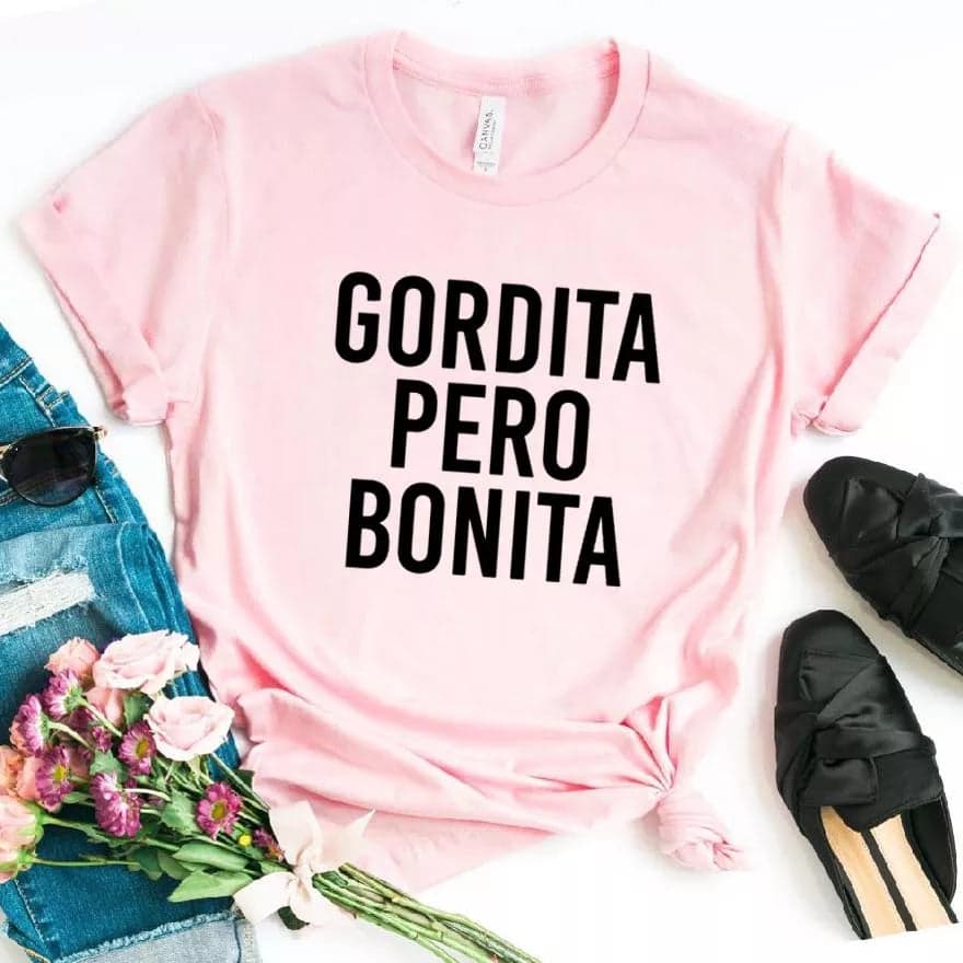 Camisa estampada tipo T-shirt  Gordita pero Bonita — foto 1