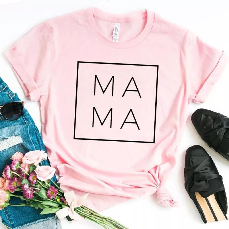 Camisa estampada tipo T-shirt MAMÁ cuadrado — foto 6