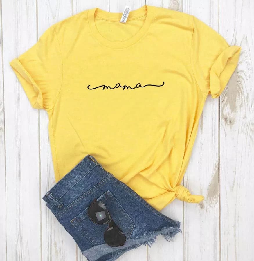 Camisa estampada tipo T-shirt Mamá cursiva — foto 3