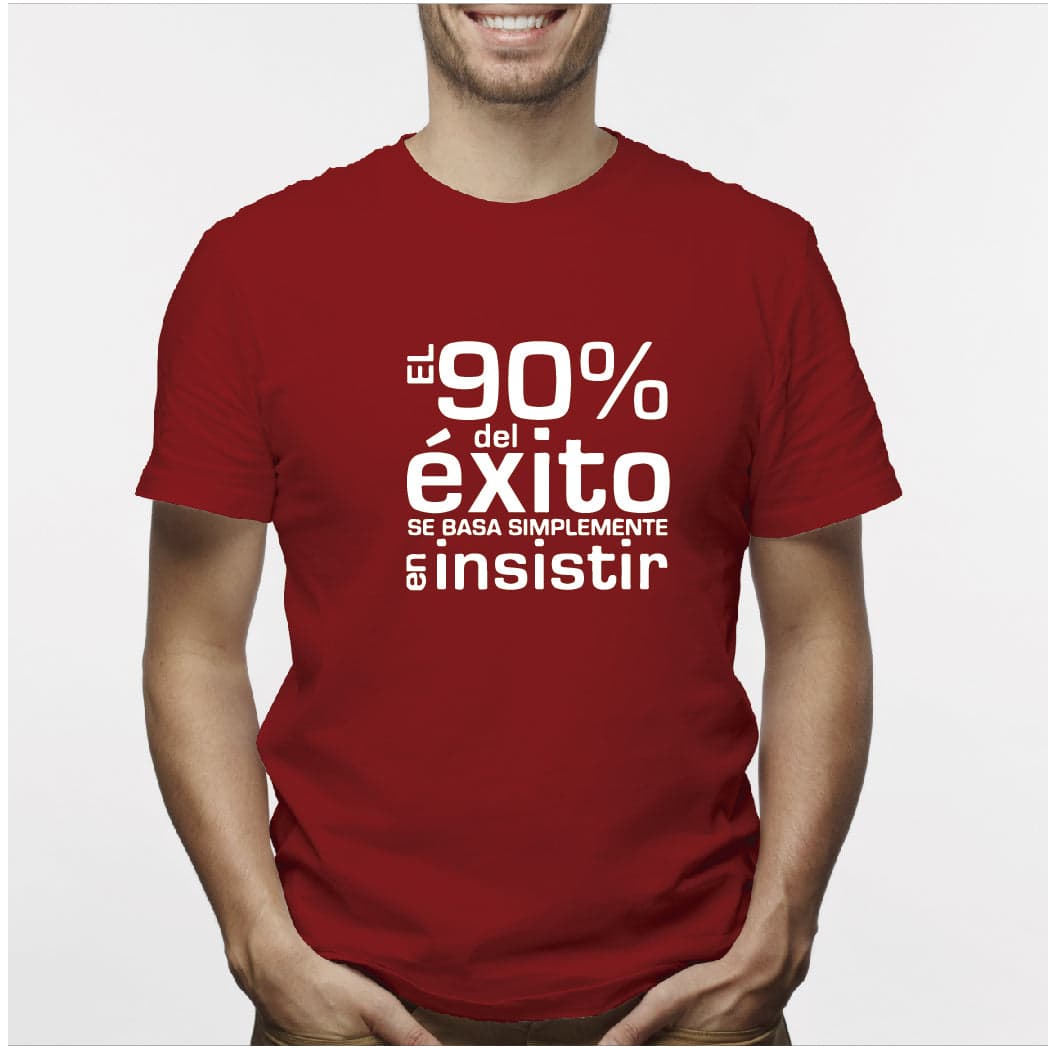 Camisa estampada para hombre tipo T-Shirt El 90% del exito — foto 4