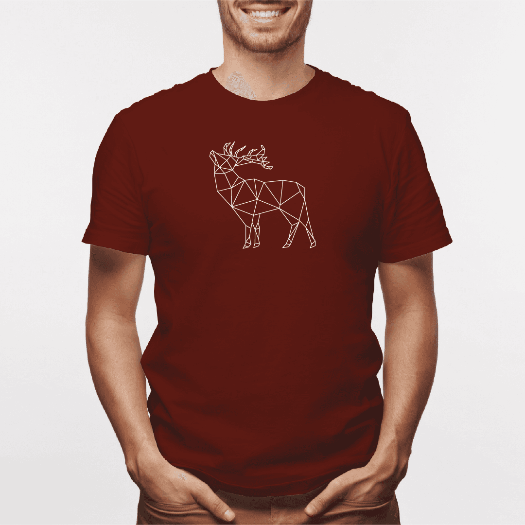 Camisa estampada para hombre  tipo T-shirt Alce Geometrico — foto 4