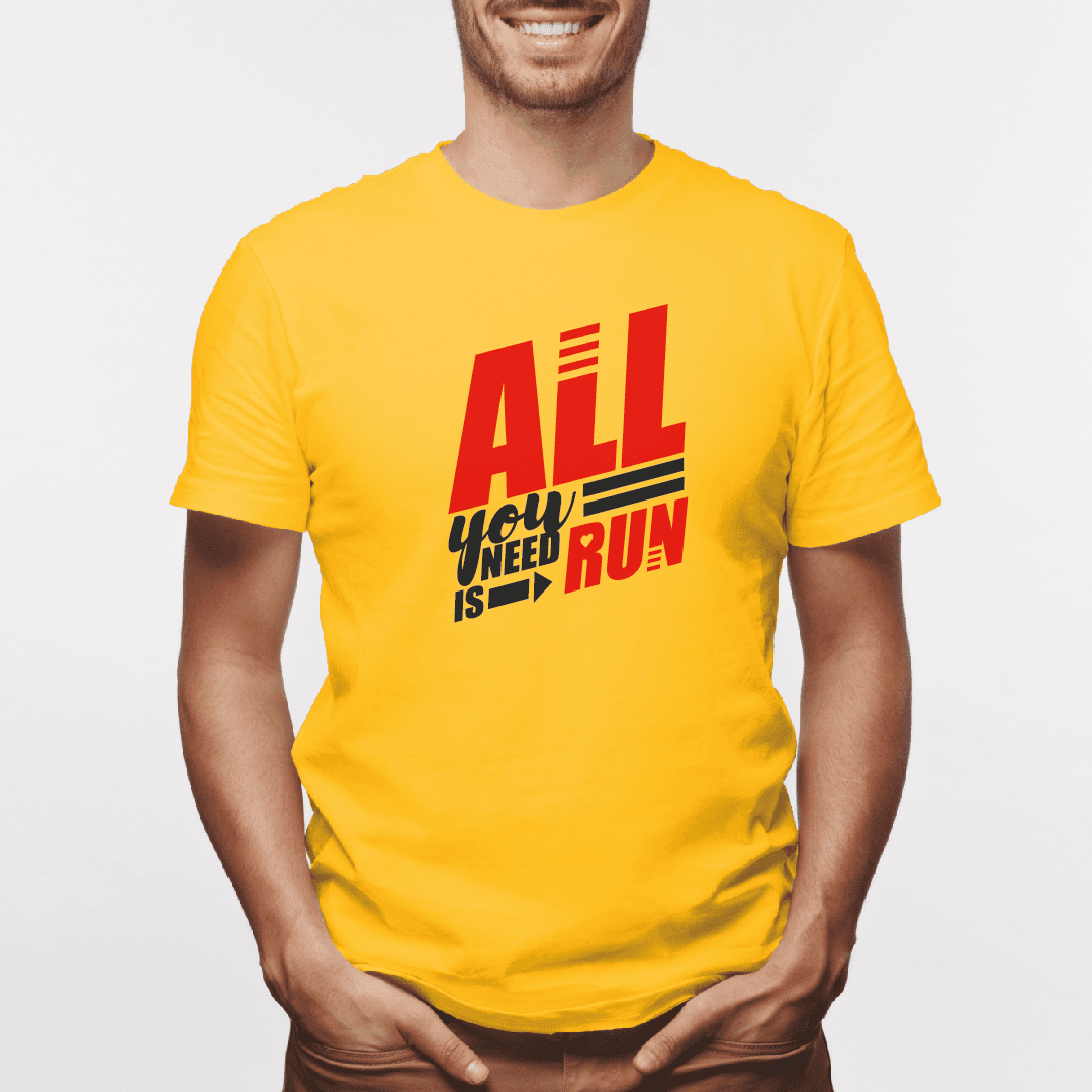 Camiseta estampada tipo T-shirt ALL YOU NEED IS RUN (FITNESS) (HOMBRE) — foto 6