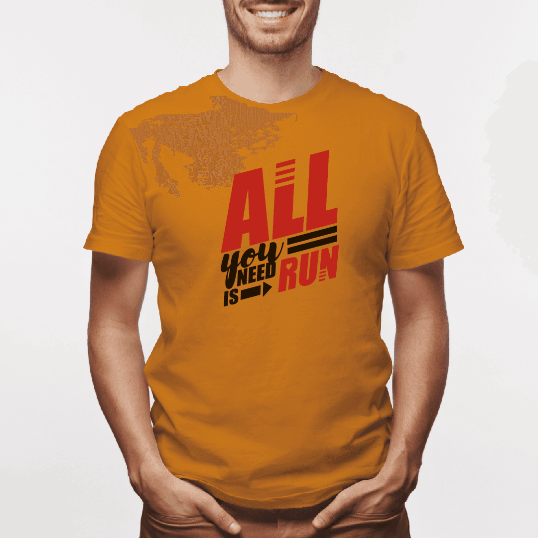 Camiseta estampada tipo T-shirt ALL YOU NEED IS RUN (FITNESS) (HOMBRE) — foto 7