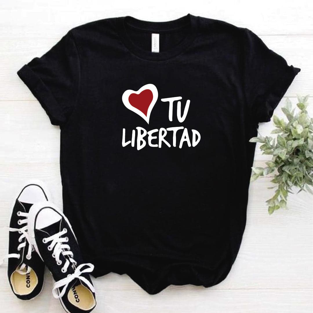 Camisa estampada  tipo T-shirt AMA TU LIBERTAD — foto 5