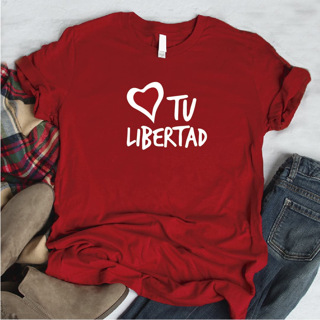 Camisa estampada  tipo T-shirt AMA TU LIBERTAD — foto 8