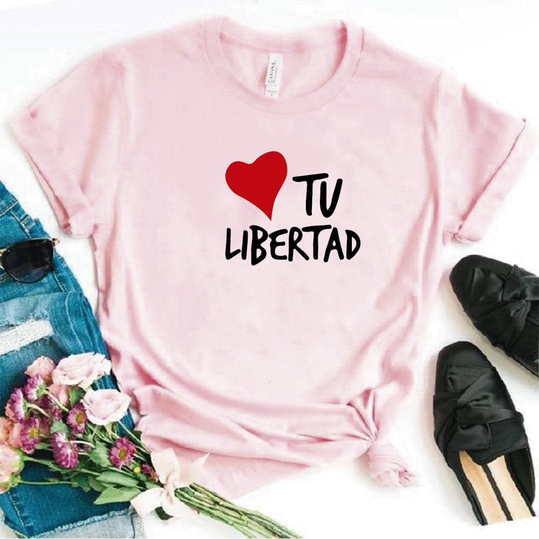 Camisa estampada  tipo T-shirt AMA TU LIBERTAD — foto 2