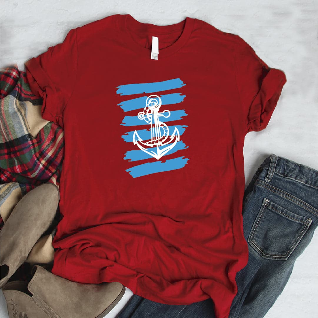 Camiseta T-shirt mujer ANCLA FRANJAS — foto 5