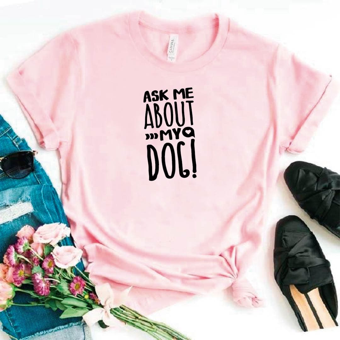 Camisa estampada tipo T- shirt ASK ME ABOUT MY DOG — foto 8