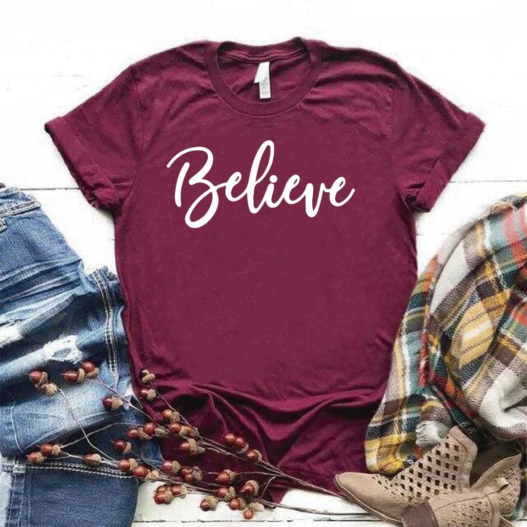 Camiseta estampada T-shirt Belive — foto 5