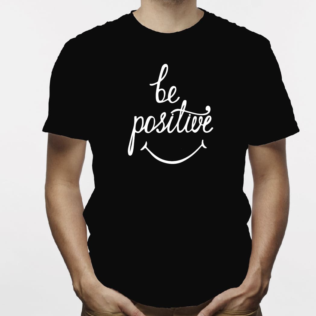 Camisatas estampada para hombre  tipo T-shirt  BE POSITIVE — foto 5