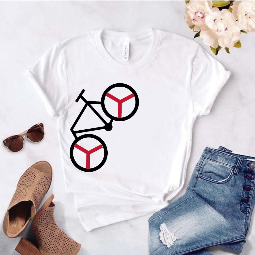 Camisa estampada  tipo T-shirt BICICLETA DE LADO — foto 8