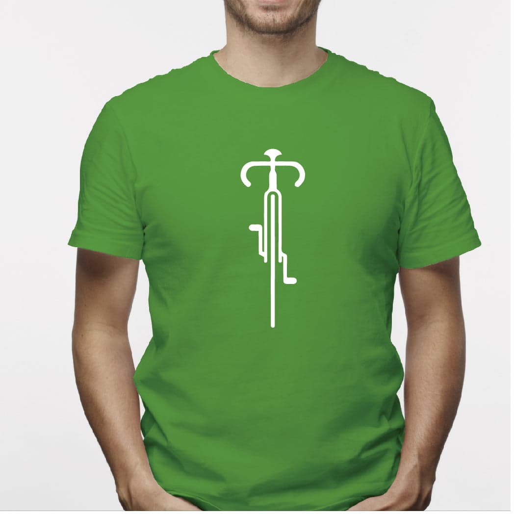 Camiseta estampada  tipo T-shirt Hombre Bicicleta de Frente — foto 3