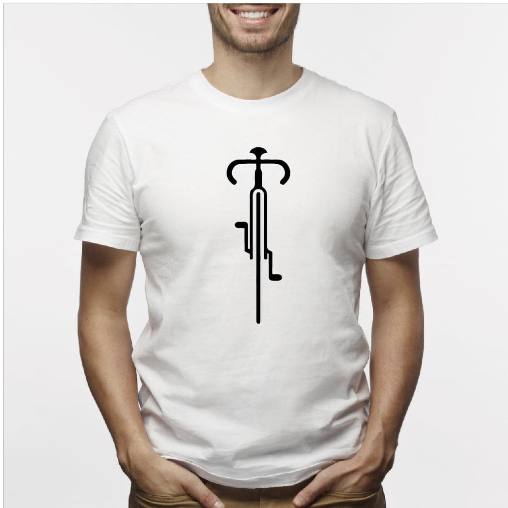 Camiseta estampada  tipo T-shirt Hombre Bicicleta de Frente — foto 4