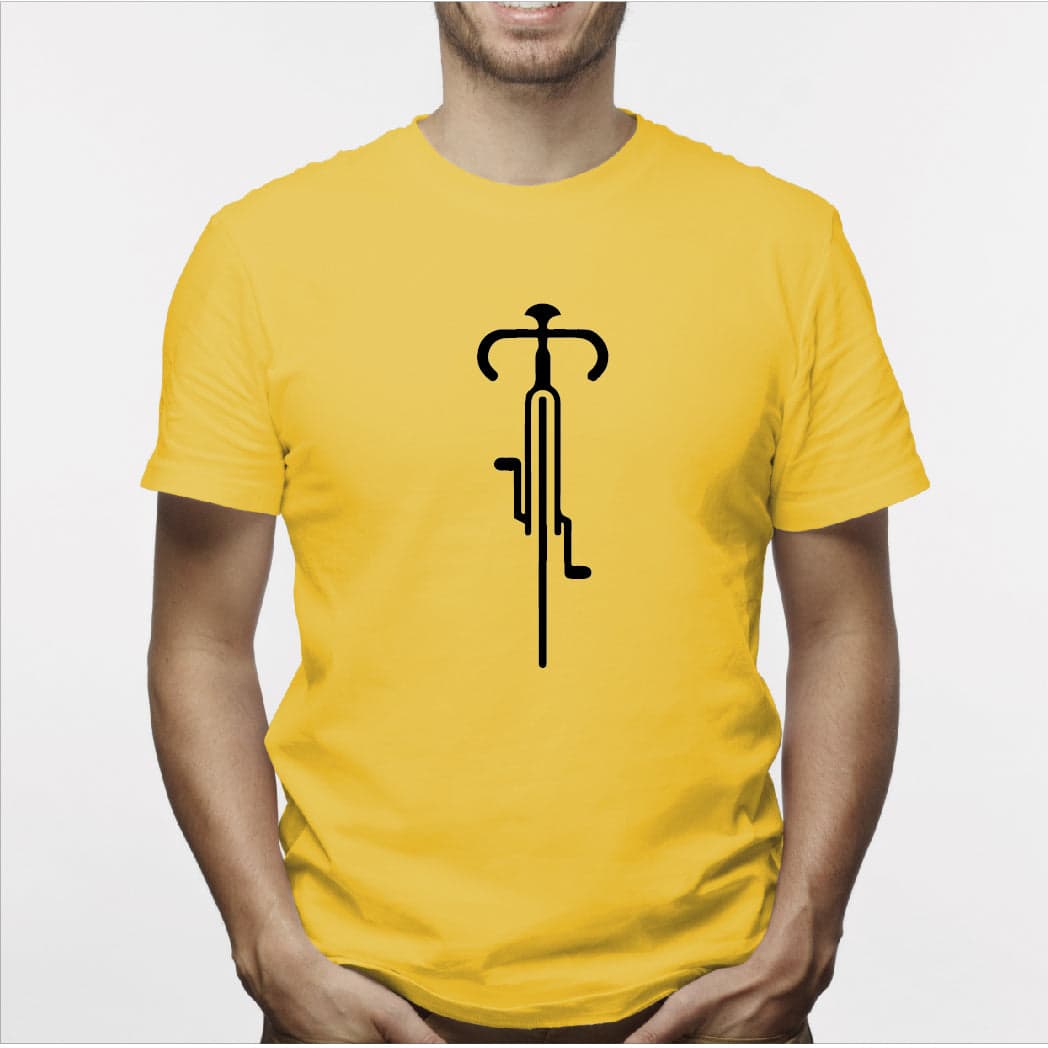 Camiseta estampada  tipo T-shirt Hombre Bicicleta de Frente — foto 5