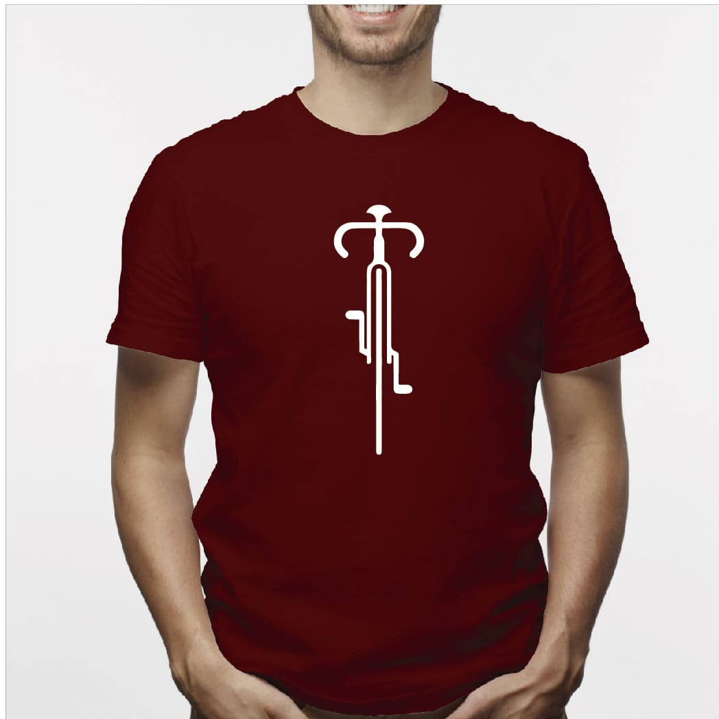 Camiseta estampada  tipo T-shirt Hombre Bicicleta de Frente — foto 6