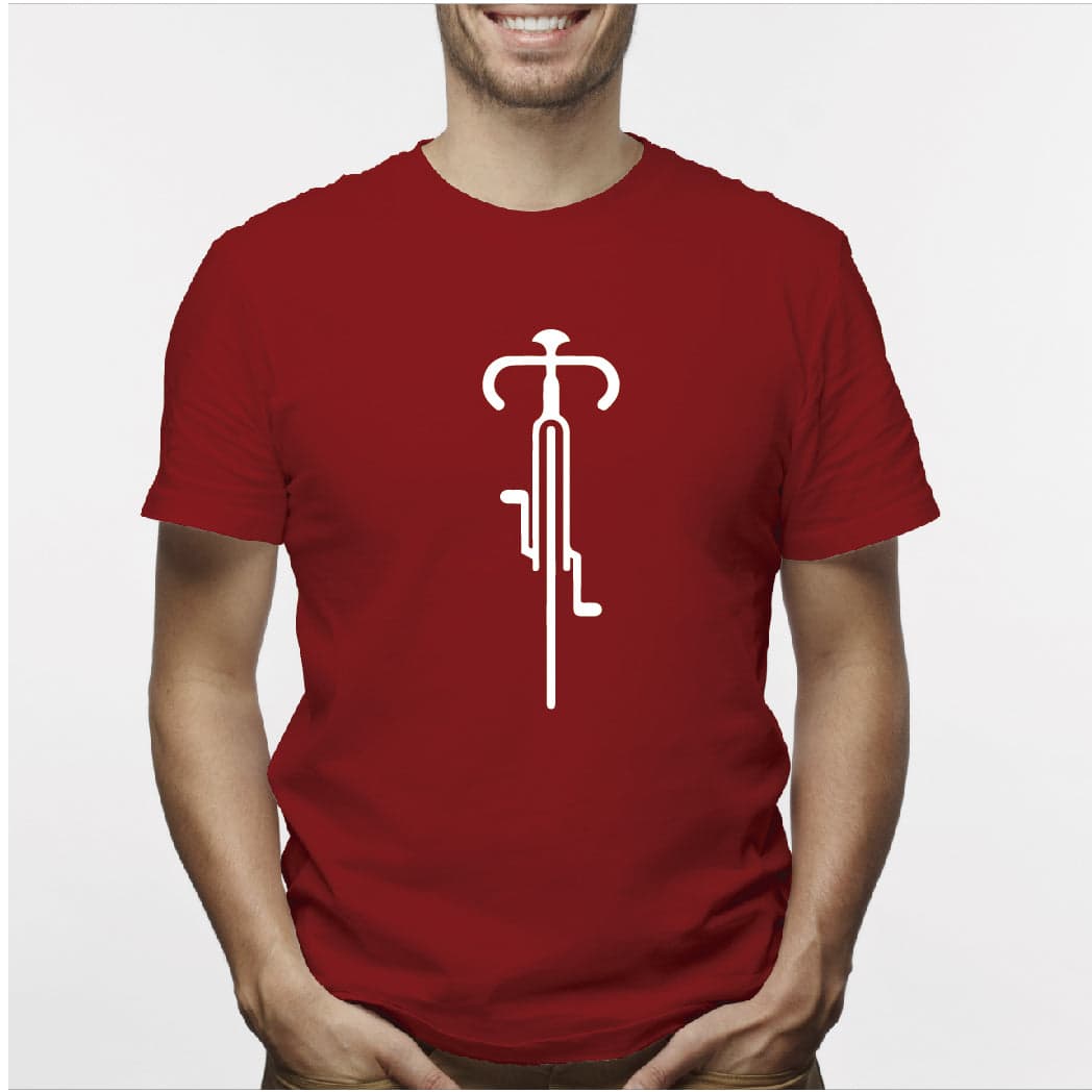 Camiseta estampada  tipo T-shirt Hombre Bicicleta de Frente — foto 1