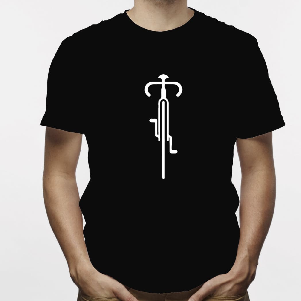 Camiseta estampada  tipo T-shirt Hombre Bicicleta de Frente — foto 2