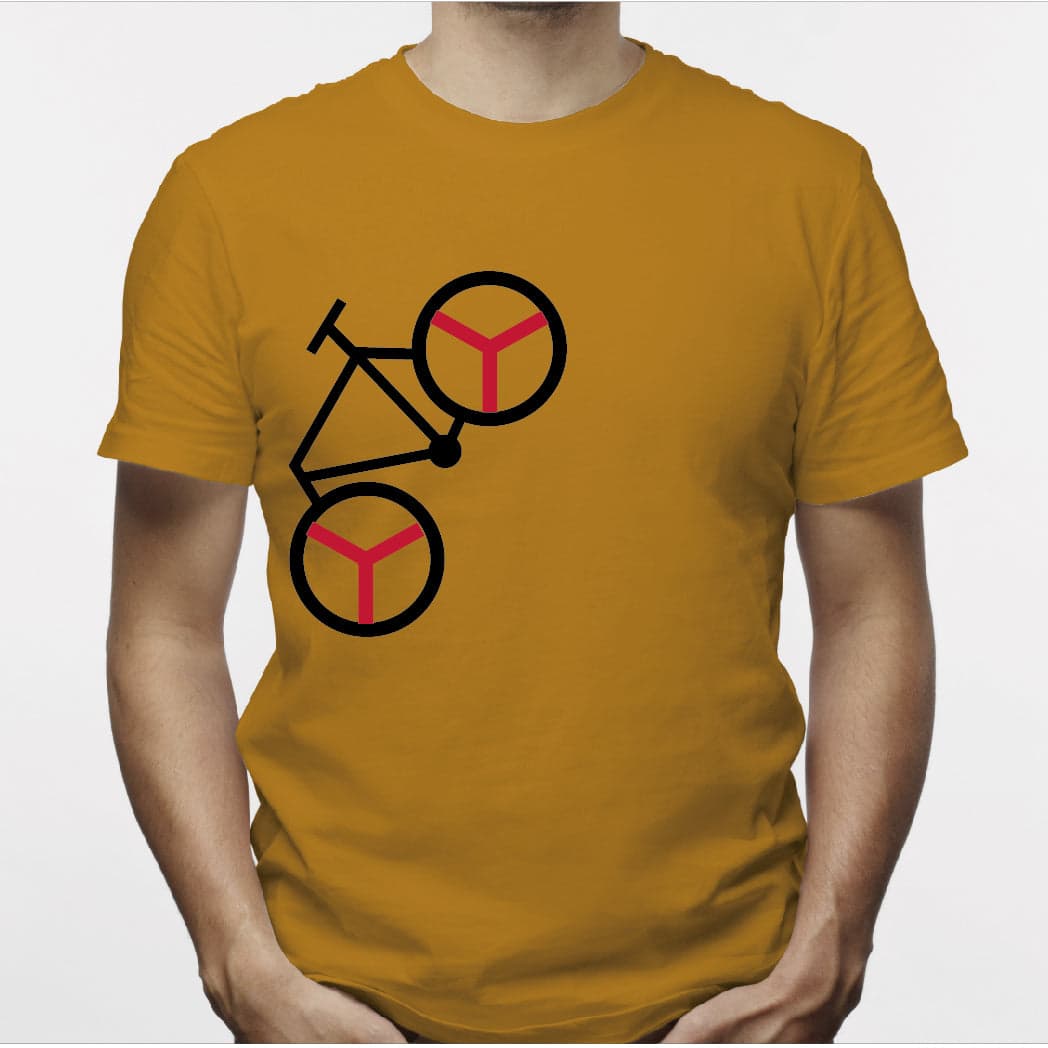 Camisa estampada para hombre  tipo T-shirt Bicicleta de lado — foto 6