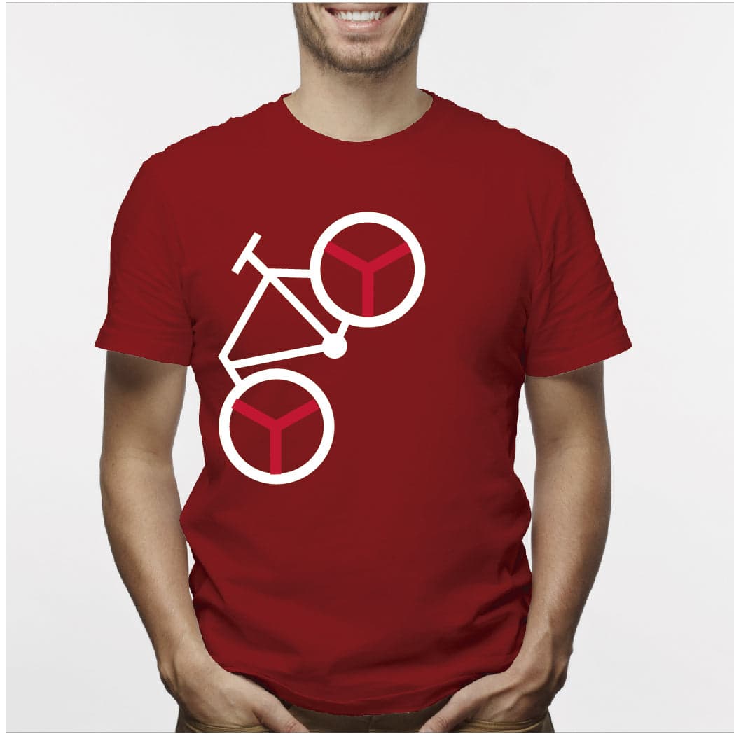 Camisa estampada para hombre  tipo T-shirt Bicicleta de lado — foto 7