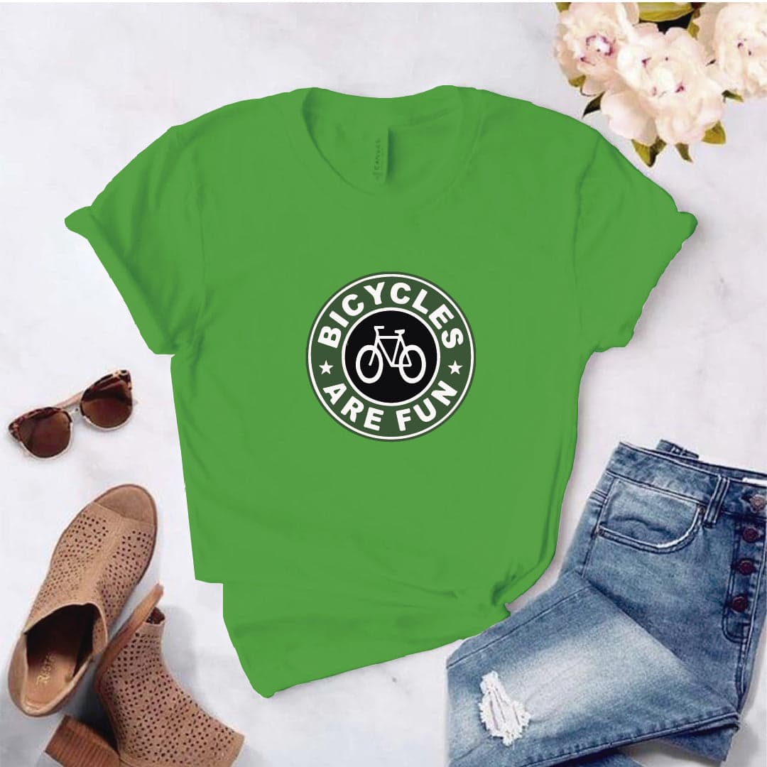 Camisa estampada  tipo T-shirt Bicycle are fun (logo Starbucks) — foto 6