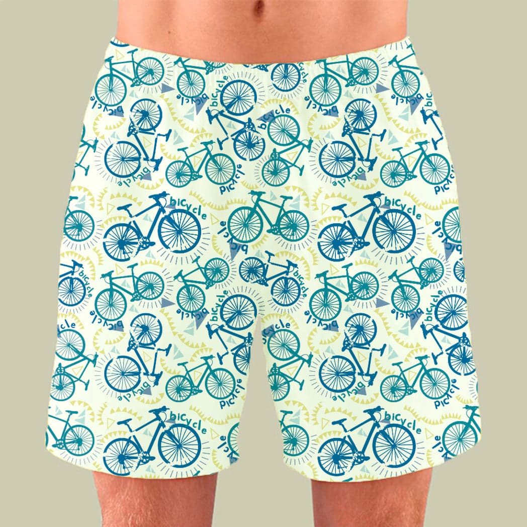 Bermudas / pantalonetas para caballero estampadas Bicycle bicicletas azules — foto 1