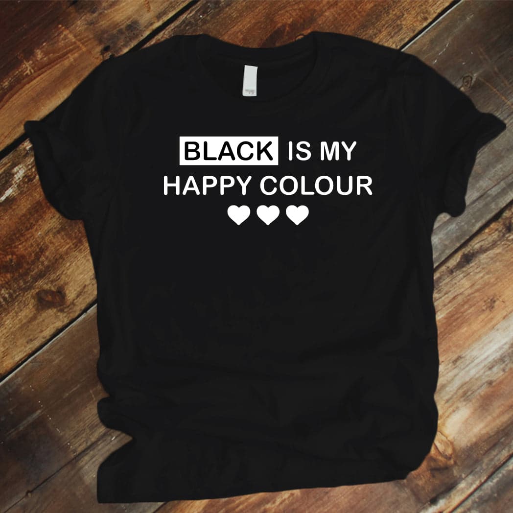Camiseta Estampada T-shirt  BLACK IS MY HAPPY COLOUR — foto 1