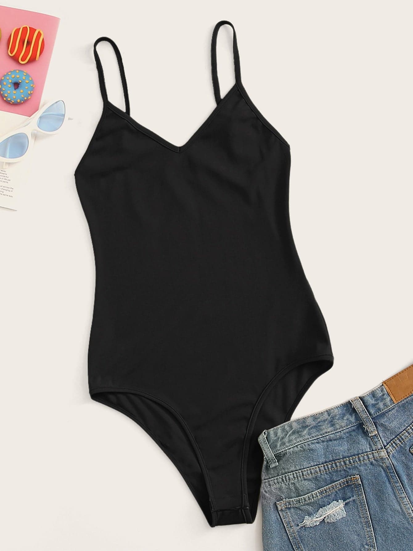Body para dama con tirantes cuello V — foto 1
