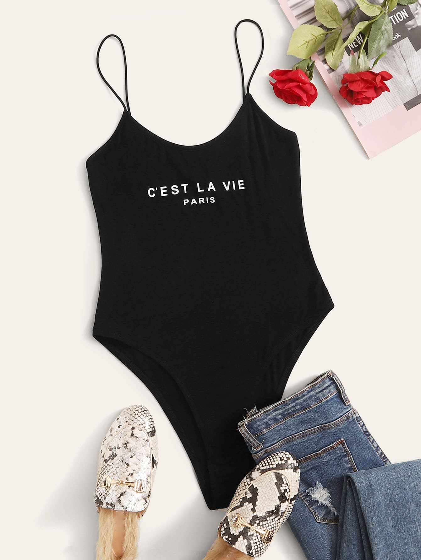 BODY TIRANTES CUELLO CEST LA VIE — foto 2