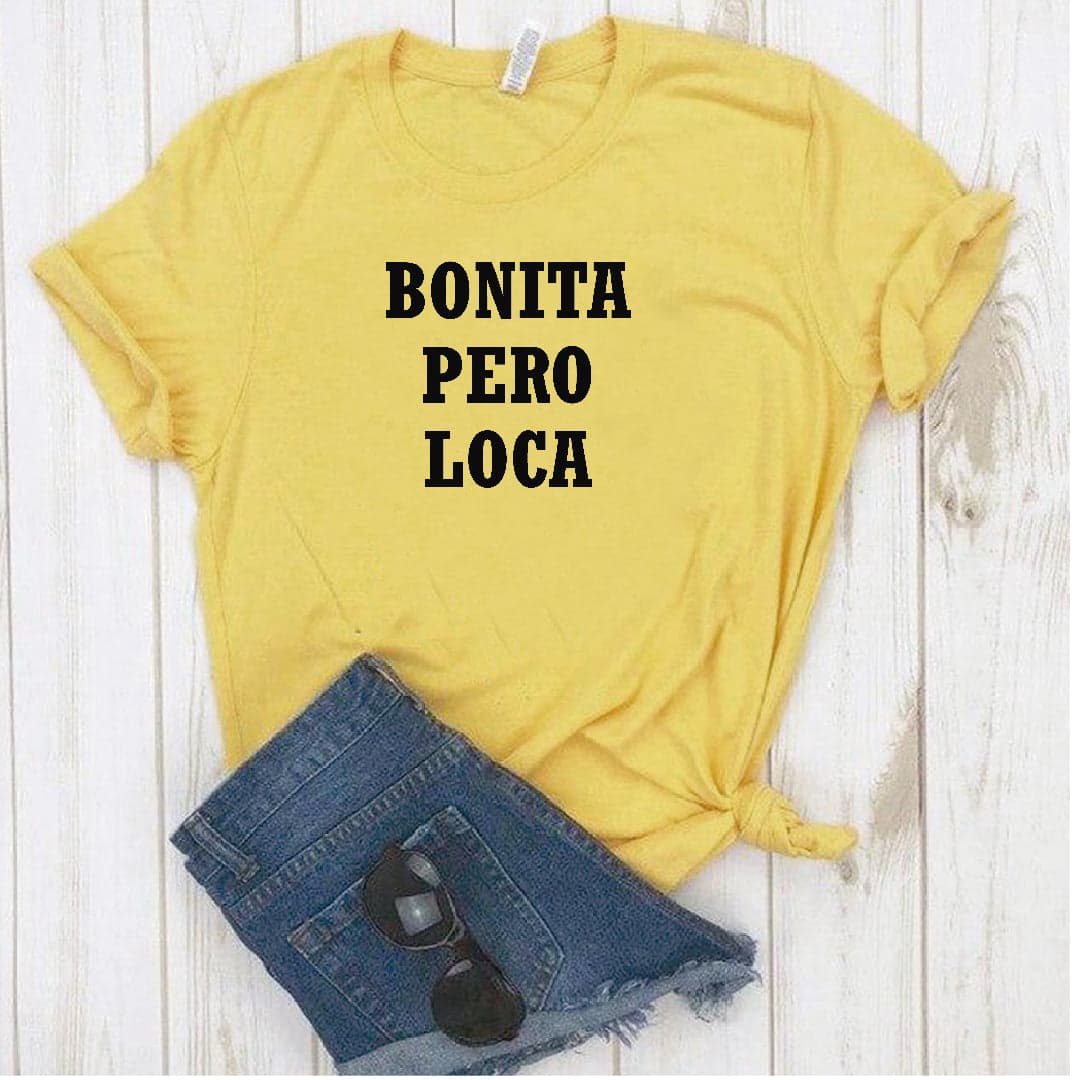 Camiseta Estampada T-shirt Bonita pero Loca — foto 5