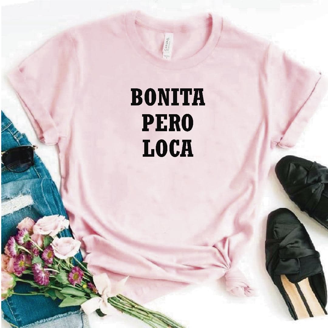 Camiseta Estampada T-shirt Bonita pero Loca — foto 3