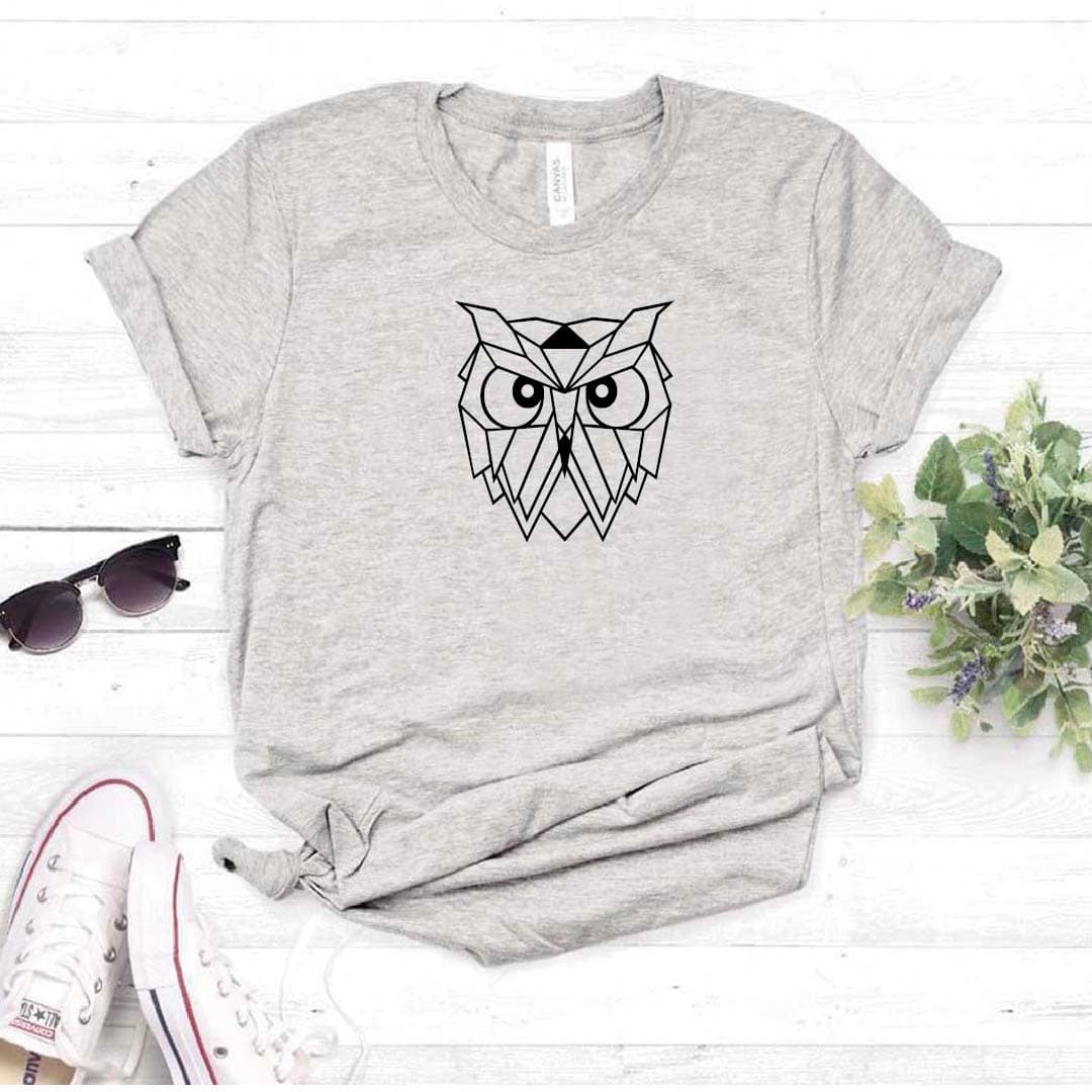 Camiseta estampada tipo T-shirt CARA BÚHO (geométrico) — foto 8