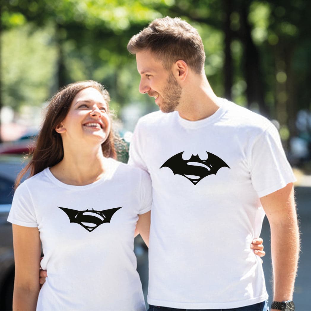 Camiseta estampada pareja T-shirt Batman y Batwoman — foto 2