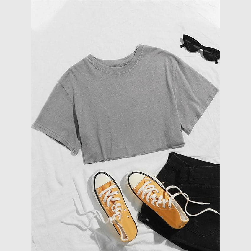 Camiseta corta unicolor — foto 5