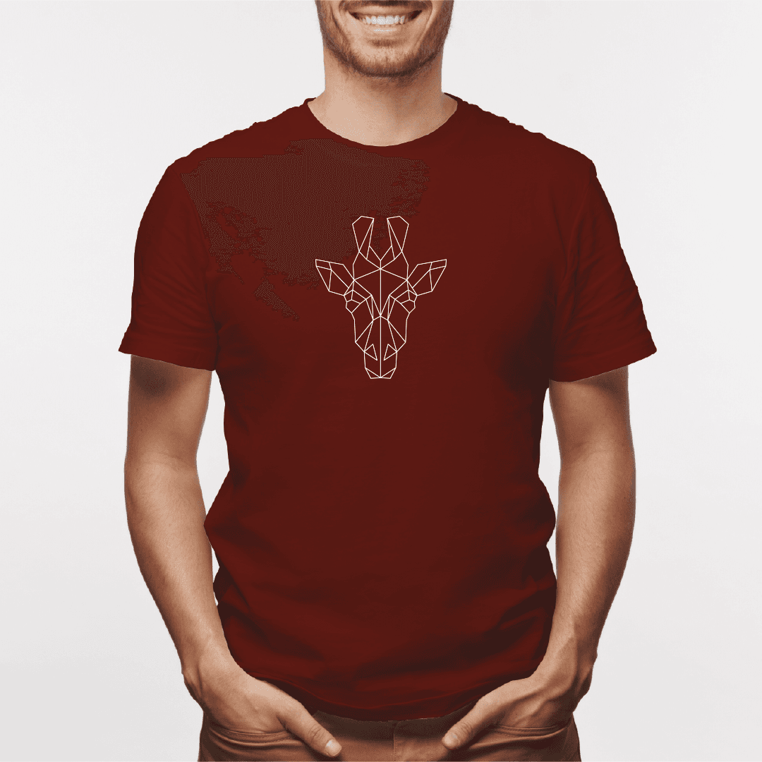 Camisa estampada para hombre  tipo T-shirt Jirafa Geometrica — foto 5