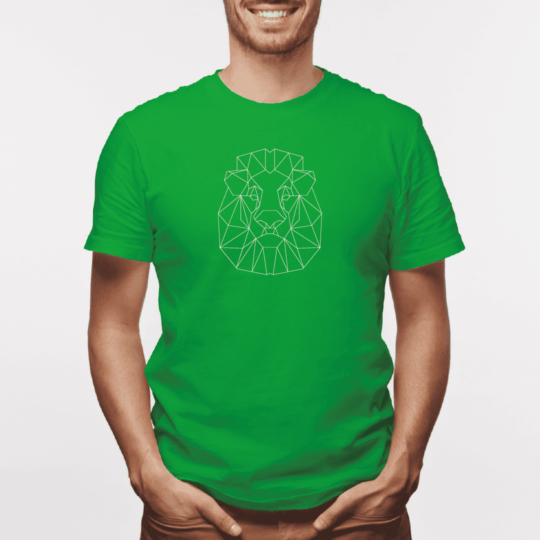 Camisa estampada para hombre  tipo T-shirt Cara de León Geométrico — foto 6