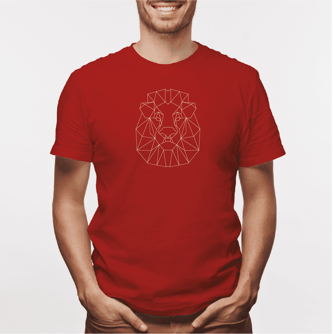 Camisa estampada para hombre  tipo T-shirt Cara de León Geométrico — foto 2