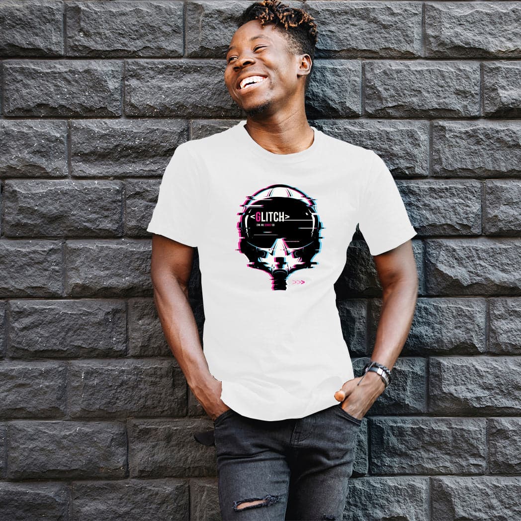 Camisa estampada para hombre tipo T-Shirt Casco Glitch — foto 2