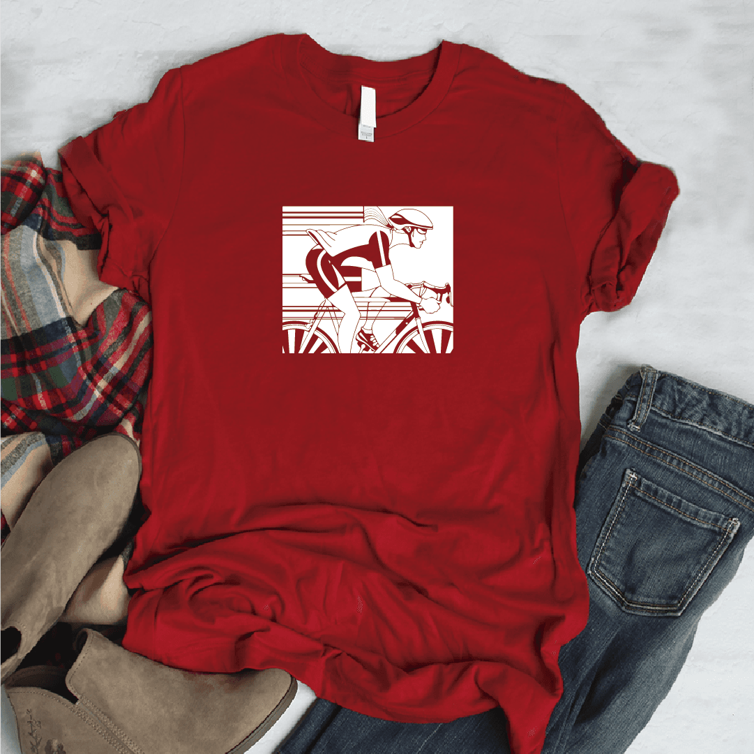 Camisa estampada  tipo T-shirt CICLISTA CARRERA DAMA CUADRO — foto 7